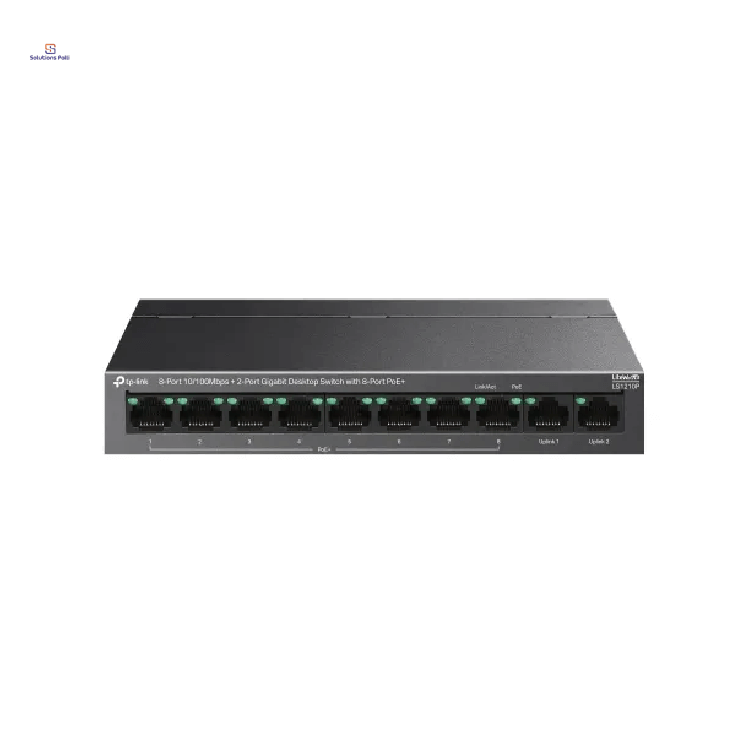 TP-Link LS1210P 8-Port PoE Desktop Switch With 2-Port Gigabit