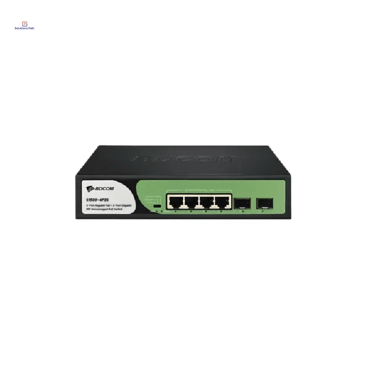 BDCOM S1500-4P2S 4-Port Gigabit PoE Switch With 2 Gigabit SFP